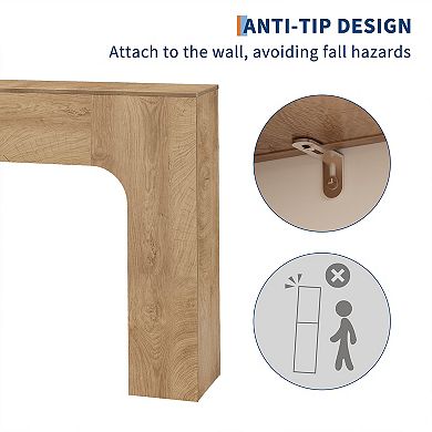 63in Farmhouse Console Table,Narrow Wood Entryway Table Behind Couch,Slim Rustic Hallway Furniture