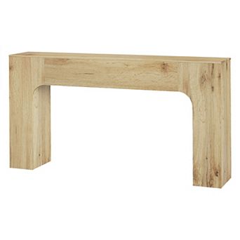 63 in Farmhouse Console Table,Narrow Wood Entryway Table Behind Couch,Slim Rustic Hallway Furniture