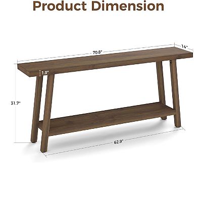 70.87" Extra Long Console Table,Narrow Sofa Table Behind Couch,Farmhouse Entryway Table for Hallway
