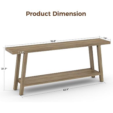 70.87" Extra Long Console Table,Narrow Sofa Table Behind Couch,Farmhouse Entryway Table for Hallway