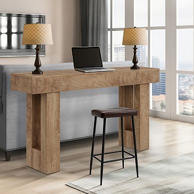 63" Farmhouse Console Table,Long Sofa Table Behind Couch,Wooden Entryway Table for Hallway, Entrance