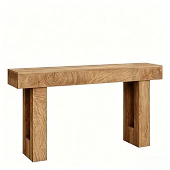 63" Farmhouse Console Table,Long Sofa Table Behind Couch,Wooden Entryway Table for Hallway, Entrance