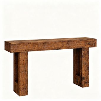 63" Farmhouse Console Table,Long Sofa Table Behind Couch,Wooden Entryway Table for Hallway, Entrance