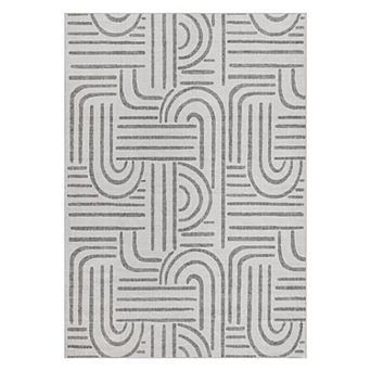 Boho Washable Geometric Area Rug, Non-Slip Soft Low Pile Stripes Carpet for Living Room Bedroom