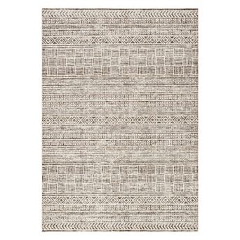 Boho Geometric Area Rug Machine Washable, Cuniform Non-Slip Low Pile Carpet for Living Room Bedroom