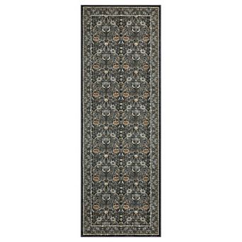 Vintage Floral Washable Area Rugs, Soft Boho Forest Botanical Flower Carpet Thin Non Slip Low Pile