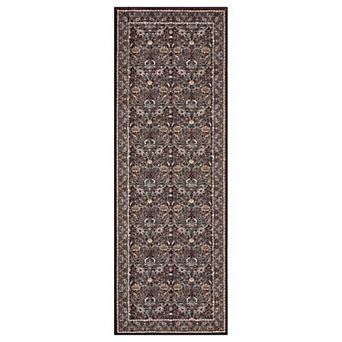 Vintage Floral Washable Area Rugs, Soft Boho Forest Botanical Flower Carpet Thin Non Slip Low Pile
