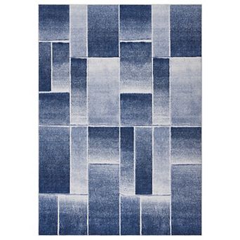 Soft Washable Brick Block Area Rug, Non-Slip Modern Geometric Carpet for Living Room Bedroom Lobby