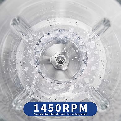 Commercial Electric Ice Crusher Machine, 4 Stainless Steel Blades Snow Cone Maker with Safety Switch