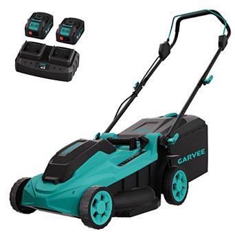 40V Cordless Lawn Mower, 17-Inch Battery Powered Push Lawn Mower with 6-Position Height Adjustment