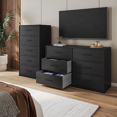 6 Drawer Cabinet With Spacious Fabric Drawers For Household Indoor Storage