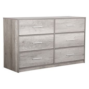 6 Drawer Cabinet With Spacious Fabric Drawers For Household Indoor Storage