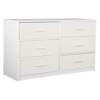 6 Drawer Cabinet With Spacious Fabric Drawers For Household Indoor Storage