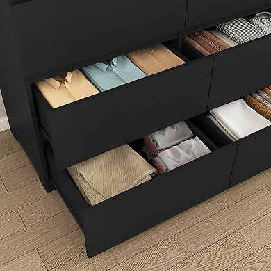 12 Drawer Wooden Chest With Ample Storage For Household Bedroom Organization