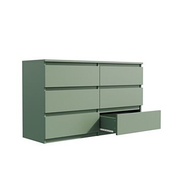 6 Drawer Large Wooden Chest For Indoor Bedroom Household Storage Arrangement