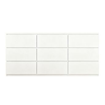 9 Drawer Matte Wooden Dresser With Handle Free Design For Indoor Living Space Use