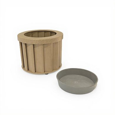 Outdoor Garden Planter with Stackable Design Space Saving Resin for Balcony