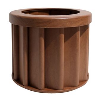 Patio Planter Pot with Double Walled Insulation Resin for Seasonal Plant Care