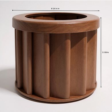 Patio Planter Pot with Double Walled Insulation Resin for Seasonal Plant Care