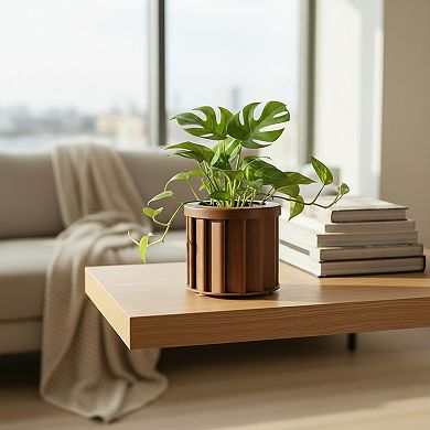 Patio Planter Pot with Double Walled Insulation Resin for Seasonal Plant Care