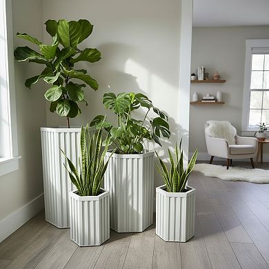 Indoor Outdoor Decorative Planter Smooth Matte Finish Composite for Living Space