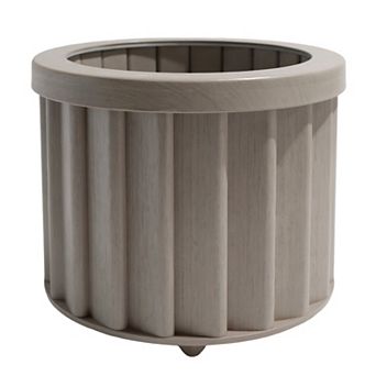 Geometric Planter Box Architectural Tapered Design Resin for Entryway and Deck