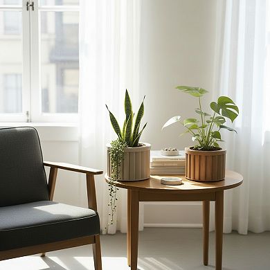 Geometric Planter Box Architectural Tapered Design Resin for Entryway and Deck