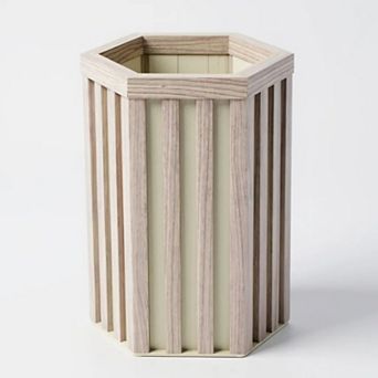 Decorative Column Planter Fluted Pedestal Style Resin for Front Porch and Yard