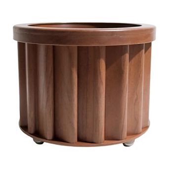 Garden Planter Pot with Internal Drainage System Resin for Backyard and Patio