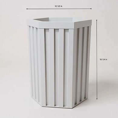 Geometric Planter Bowl Low Profile Wide Base Stone Composite for Tabletop