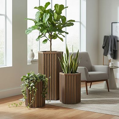 Outdoor Balcony Planter Compact Rectangular Design Resin for Small Spaces