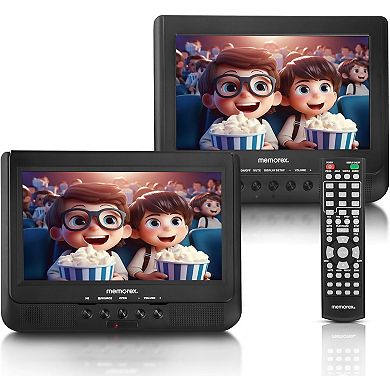 Memorex PDV200 10” Dual Screen Portable DVD Player with Bluetooth