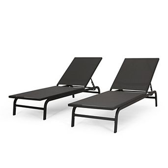 Patio Chaise Lounge Reclining Adjustable Backrest For Backyard Garden
