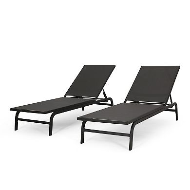 Patio Chaise Lounge Reclining Adjustable Backrest For Backyard Garden