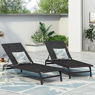 Patio Chaise Lounge Reclining Adjustable Backrest For Backyard Garden