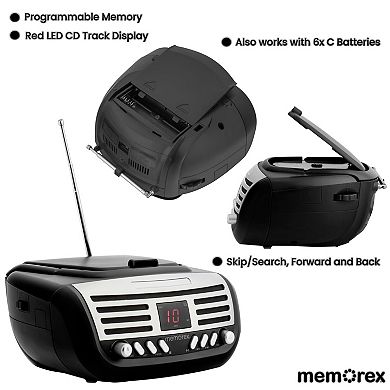Memorex MX-BCD100 AM/FM CD Player Portable Boombox