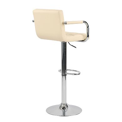 Adjustable Bar Stools with Armrests and Swivel Base for Kitchen and Cafe Use