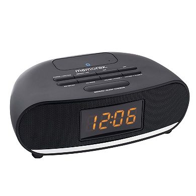 Memorex MX-CR160 Bluetooth FM Clock Radio with USB Charging