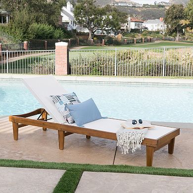 Outdoor Chaise Lounge Breathable Mesh Recliner For Poolside Backyard