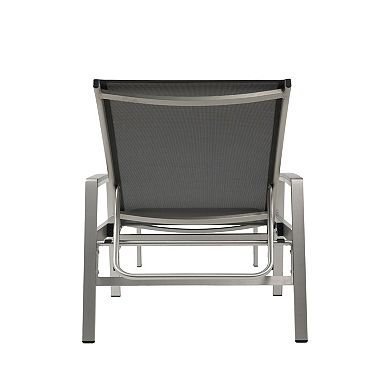 Patio Chaise Lounge Reclining Adjustable Backrest For Backyard Garden