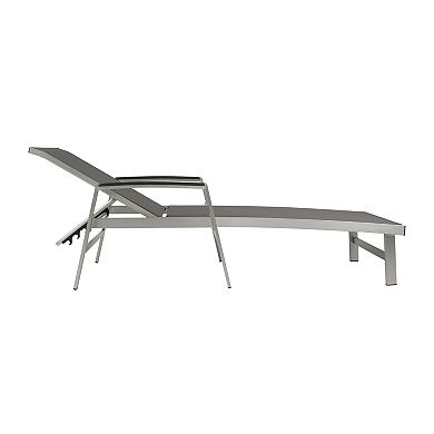 Patio Chaise Lounge Reclining Adjustable Backrest For Backyard Garden