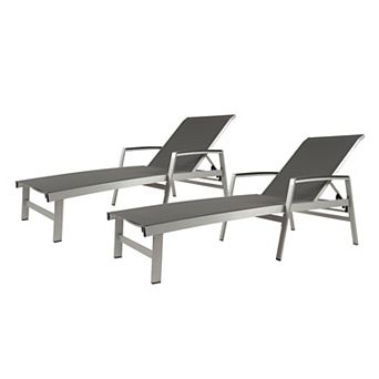 Patio Chaise Lounge Reclining Adjustable Backrest For Backyard Garden