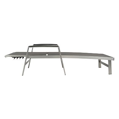 Patio Chaise Lounge Reclining Adjustable Backrest For Backyard Garden