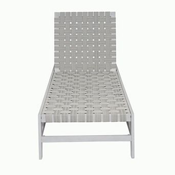 Outdoor Chaise Lounge Rope Woven Recliner For Patio Backyard Garden
