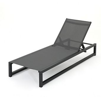 Patio Chaise Lounge Reclining Adjustable Backrest For Backyard Garden