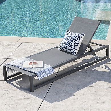 Patio Chaise Lounge Reclining Adjustable Backrest For Backyard Garden