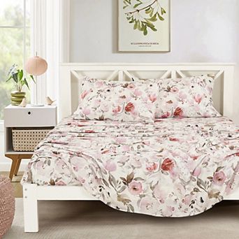 Pink Floral Sheet Set