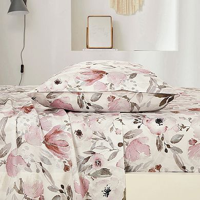 Pink Floral Sheet Set