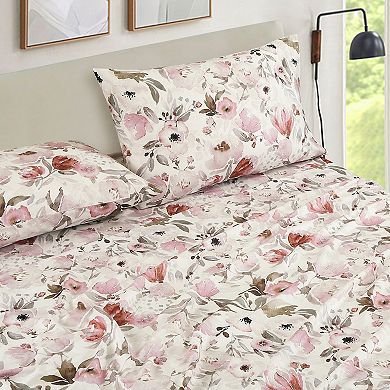 Pink Floral Sheet Set