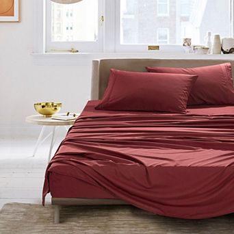 Burgundy Bed Sheet Set